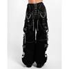 Tripp NYC - Super Skull Wide leg trousers - Zip- off - Black Product image